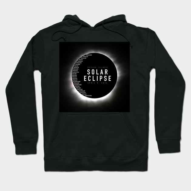 ECLIPSE 2024 - Chicago Illinois Hoodie by BRAVOMAXXX